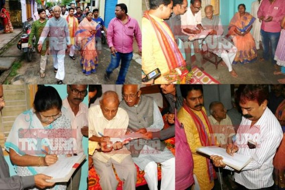 Opposition BJP begins 'Signature Campaign' for State Govt Employees / Pensioners  to 'prove' 7th Pay Commission's demand in Tripura